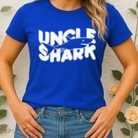Cute Funny Uncle Shark Women's T-Shirt thumb 2