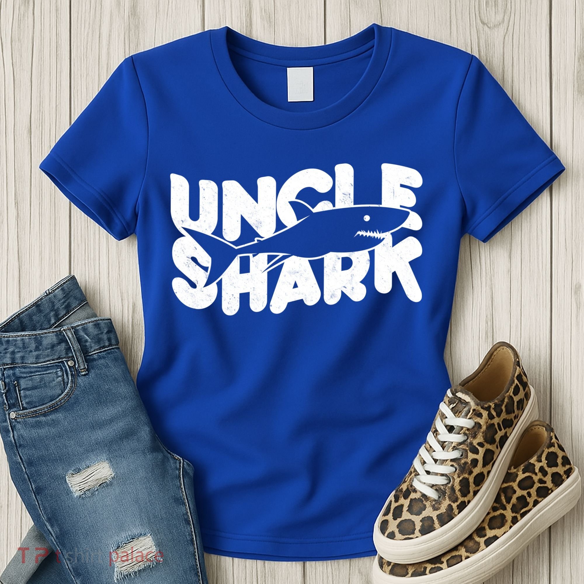 Cute Funny Uncle Shark Women's T-Shirt