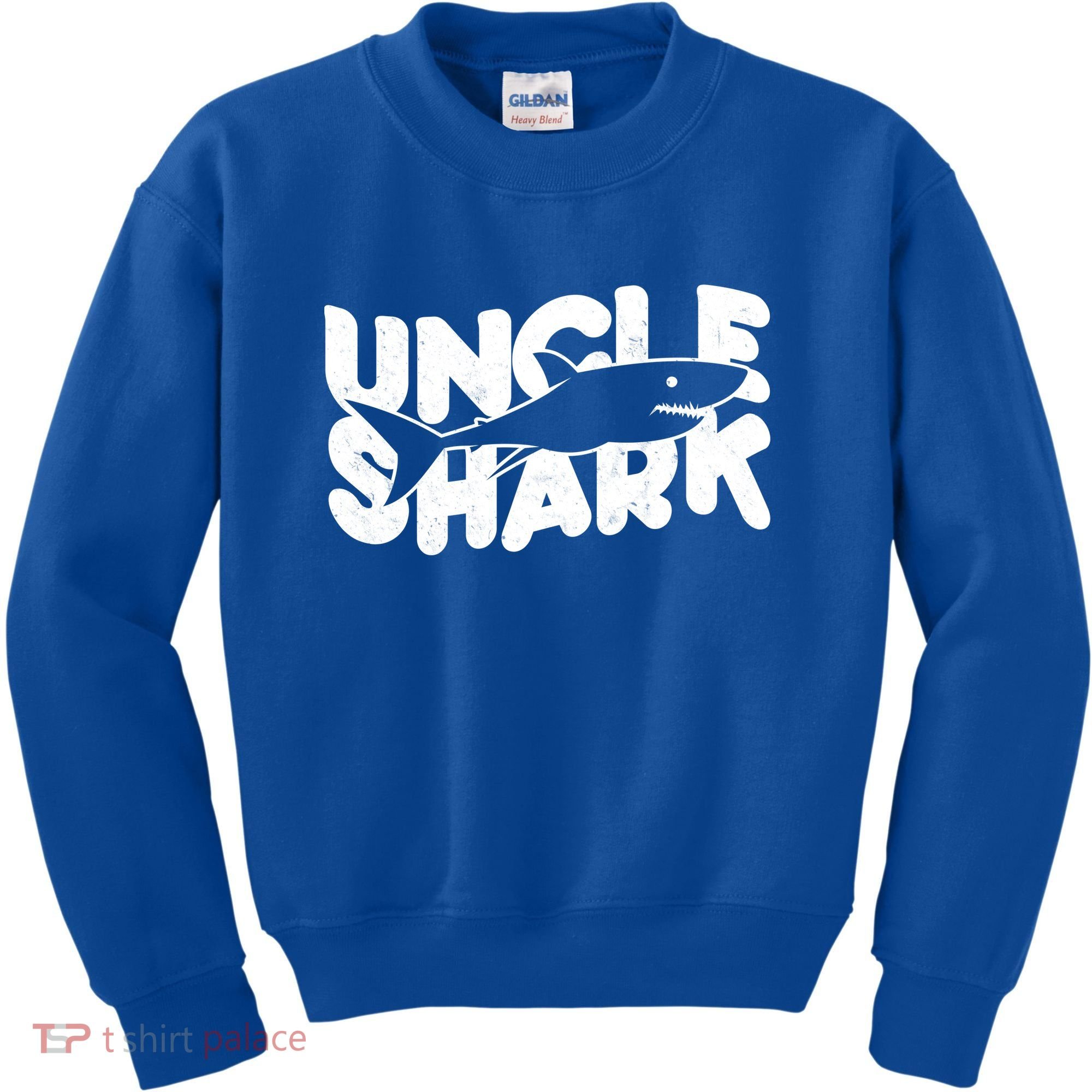 Cute Funny Uncle Shark Kids Sweatshirt