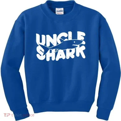 Cute Funny Uncle Shark Kids Sweatshirt