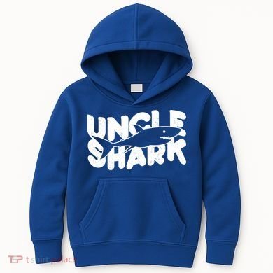 Cute Funny Uncle Shark Kids Hoodie