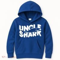 Cute Funny Uncle Shark Kids Hoodie thumb 0