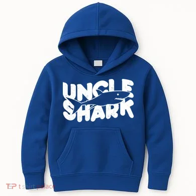 Cute Funny Uncle Shark Kids Hoodie