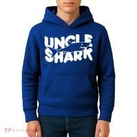 Cute Funny Uncle Shark Kids Hoodie thumb 4