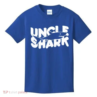 Cute Funny Uncle Shark Kids T-Shirt