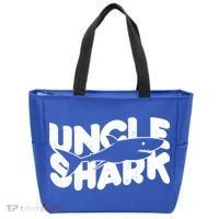 Cute Funny Uncle Shark Tote Bag thumb 0