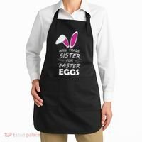 Cute Funny Will Trade Sister For Easter Eggs Apron thumb 2