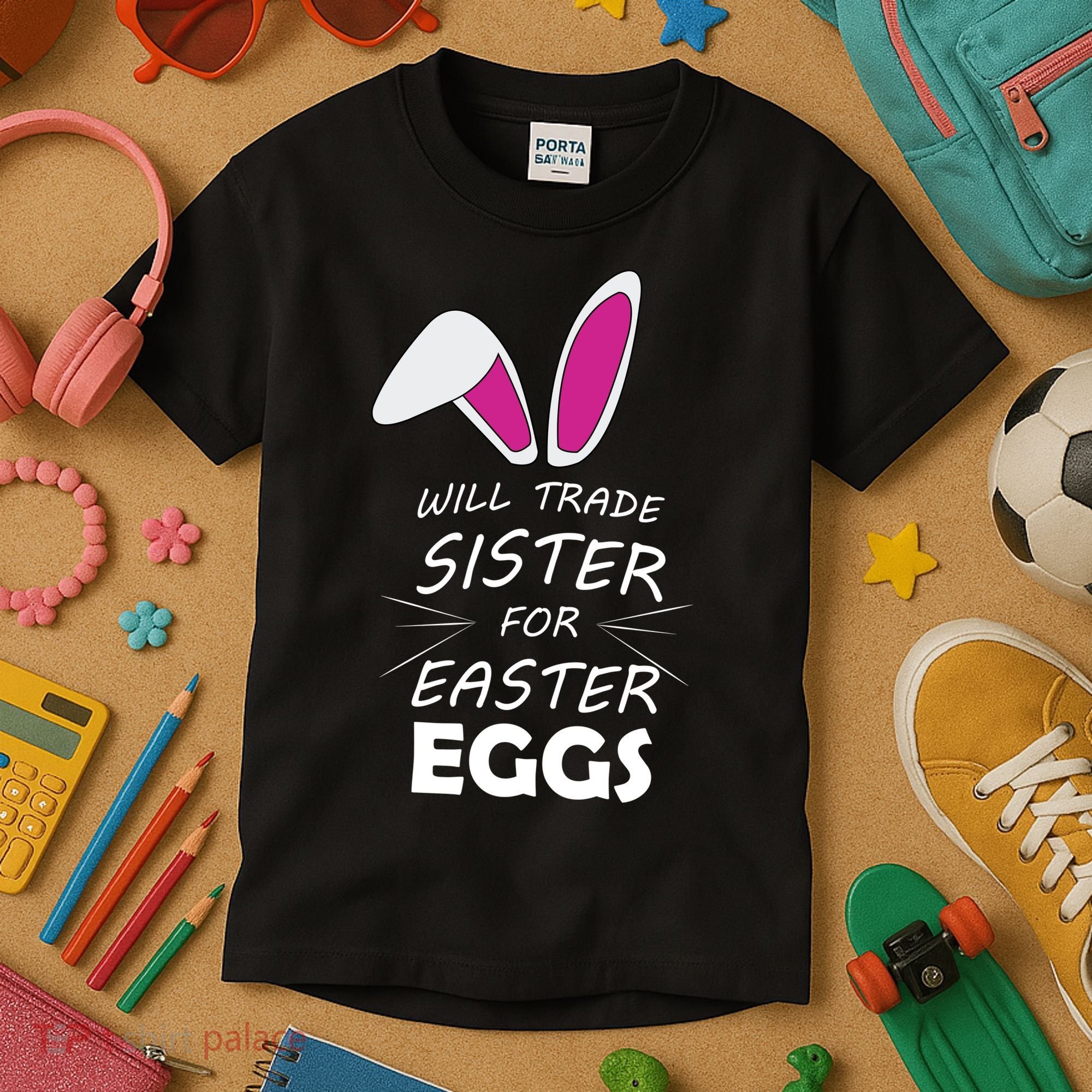 Cute Funny Will Trade Sister For Easter Eggs Kids T-Shirt