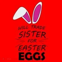Cute Funny Will Trade Sister For Easter Eggs Santa Hat thumb 1