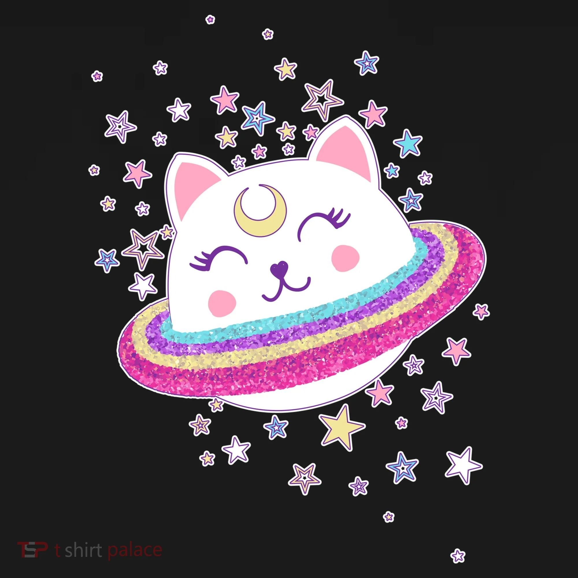 Cute Galaxy Saturn Cat  Doggie Tank