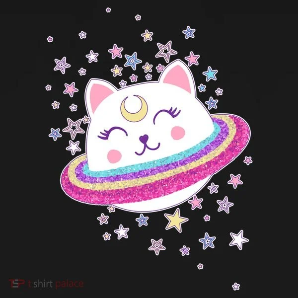 Cute Galaxy Saturn Cat  Doggie Tank