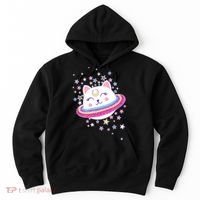 Cute Galaxy Saturn Cat  Hoodie thumb 0