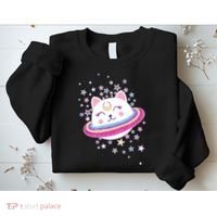 Cute Galaxy Saturn Cat  Sweatshirt thumb 2