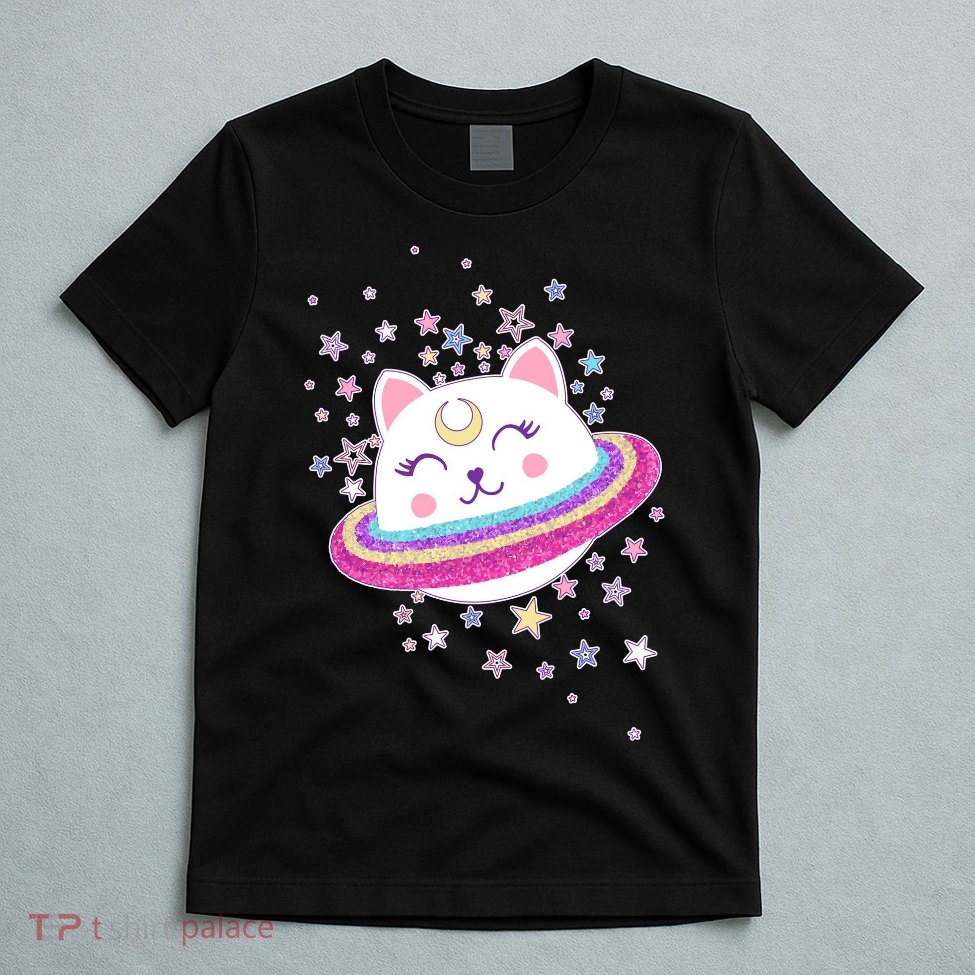Cute Galaxy Saturn Cat  T-Shirt