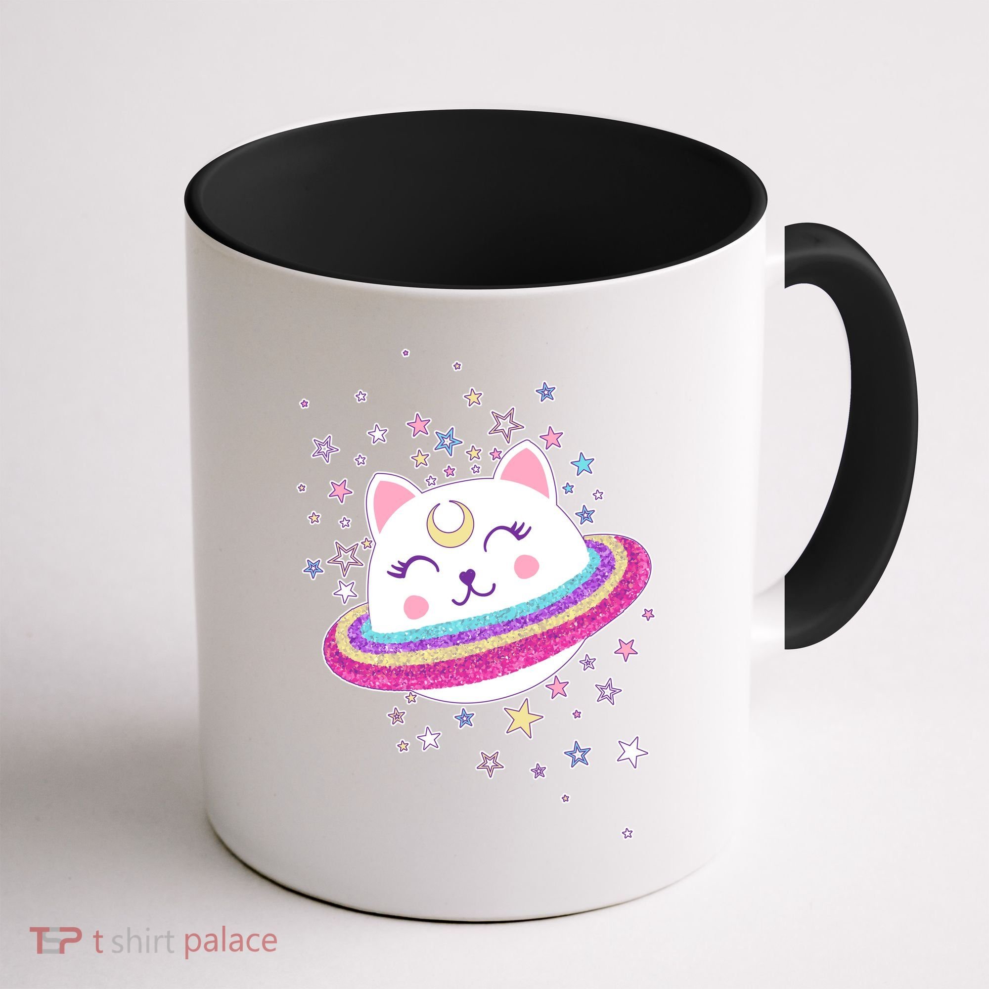 Cute Galaxy Saturn Cat  Coffee Mug