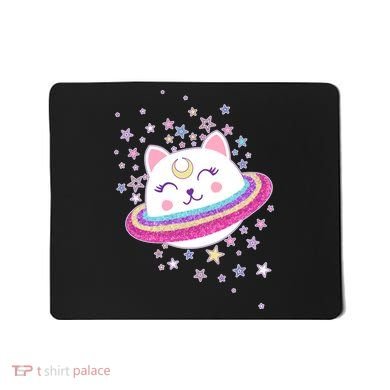Cute Galaxy Saturn Cat  Mousepad