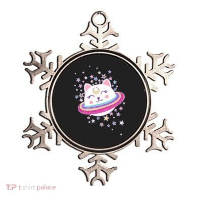 Cute Galaxy Saturn Cat  Ornament