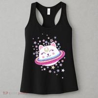 Cute Galaxy Saturn Cat  Women's Tank Top thumb 3