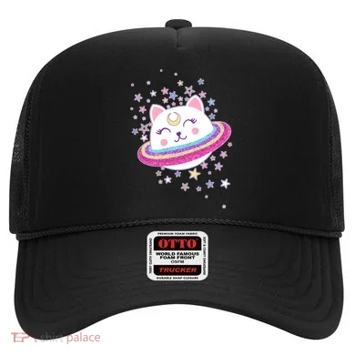 Cute Galaxy Saturn Cat Hat