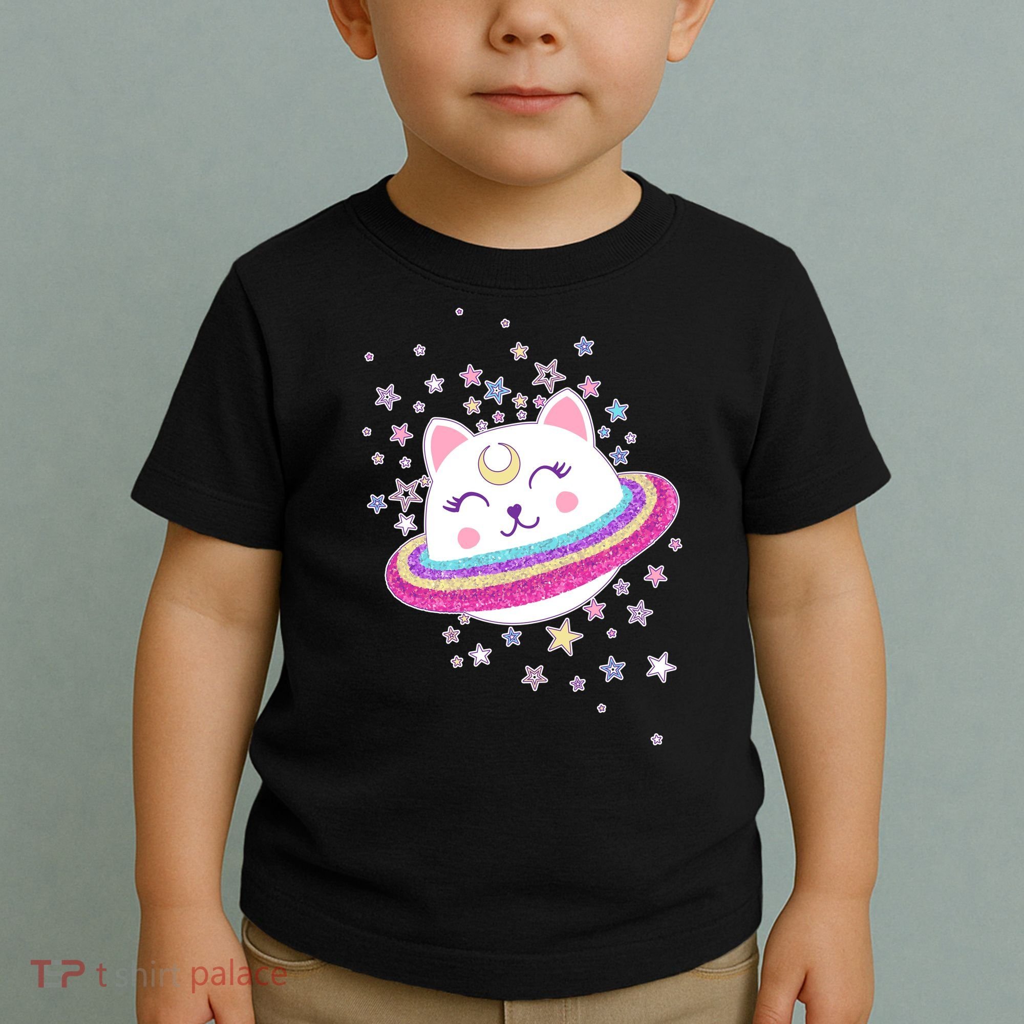 Cute Galaxy Saturn Cat  Toddler T-Shirt