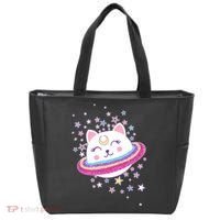 Cute Galaxy Saturn Cat  Tote Bag thumb 0