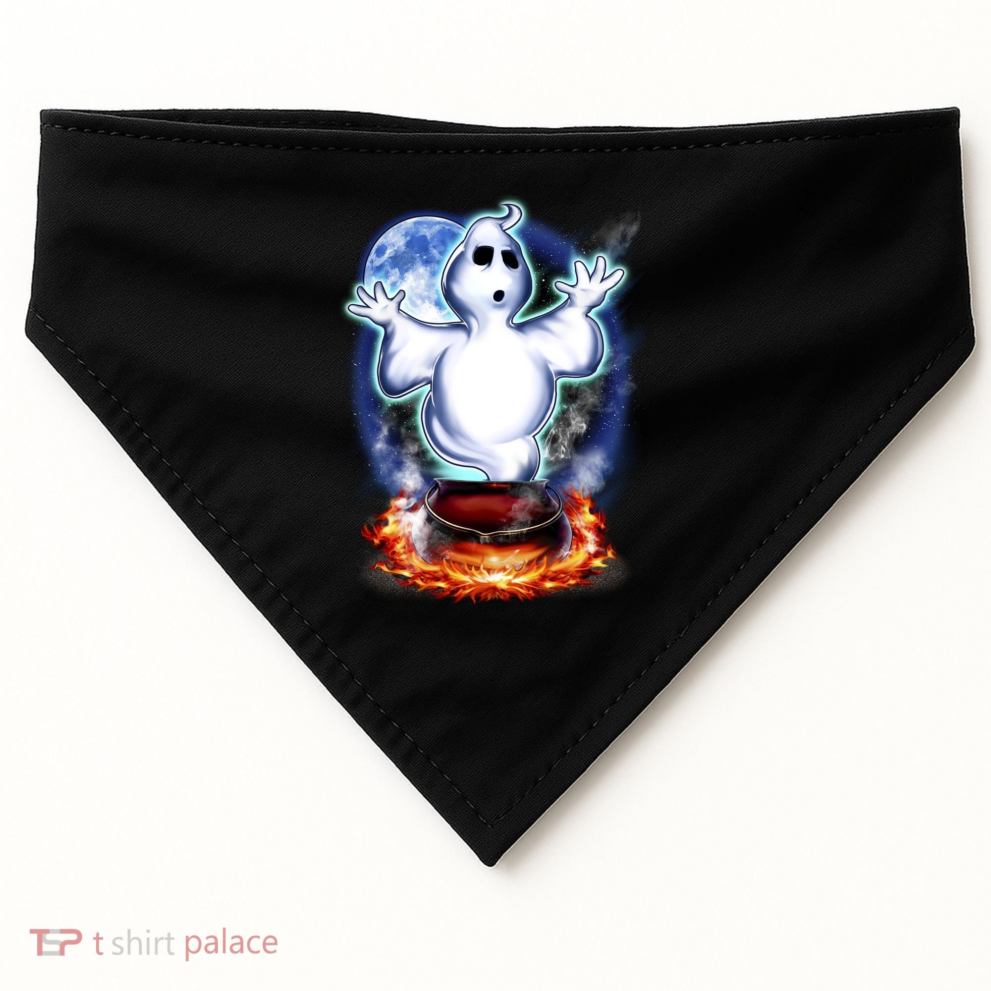 Cute Ghost Halloween USA-Made Doggie Bandana