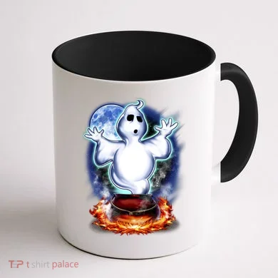 Cute Ghost Halloween Coffee Mug back