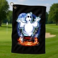 Cute Ghost Halloween Golf Towel thumb 1