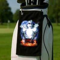 Cute Ghost Halloween Golf Towel thumb 2