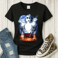 Cute Ghost Halloween Women's T-Shirt thumb 3