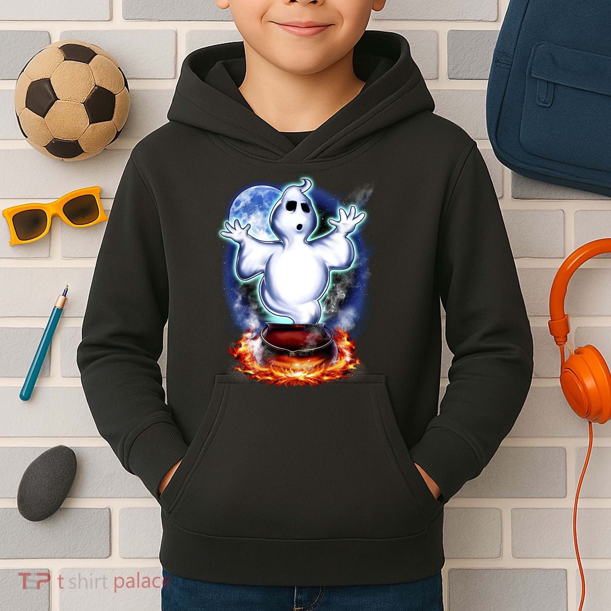 Cute Ghost Halloween Kids Hoodie