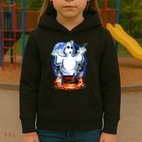 Cute Ghost Halloween Kids Hoodie thumb 3