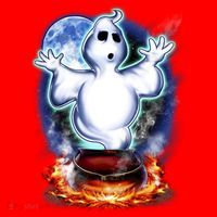 Cute Ghost Halloween Santa Hat thumb 1