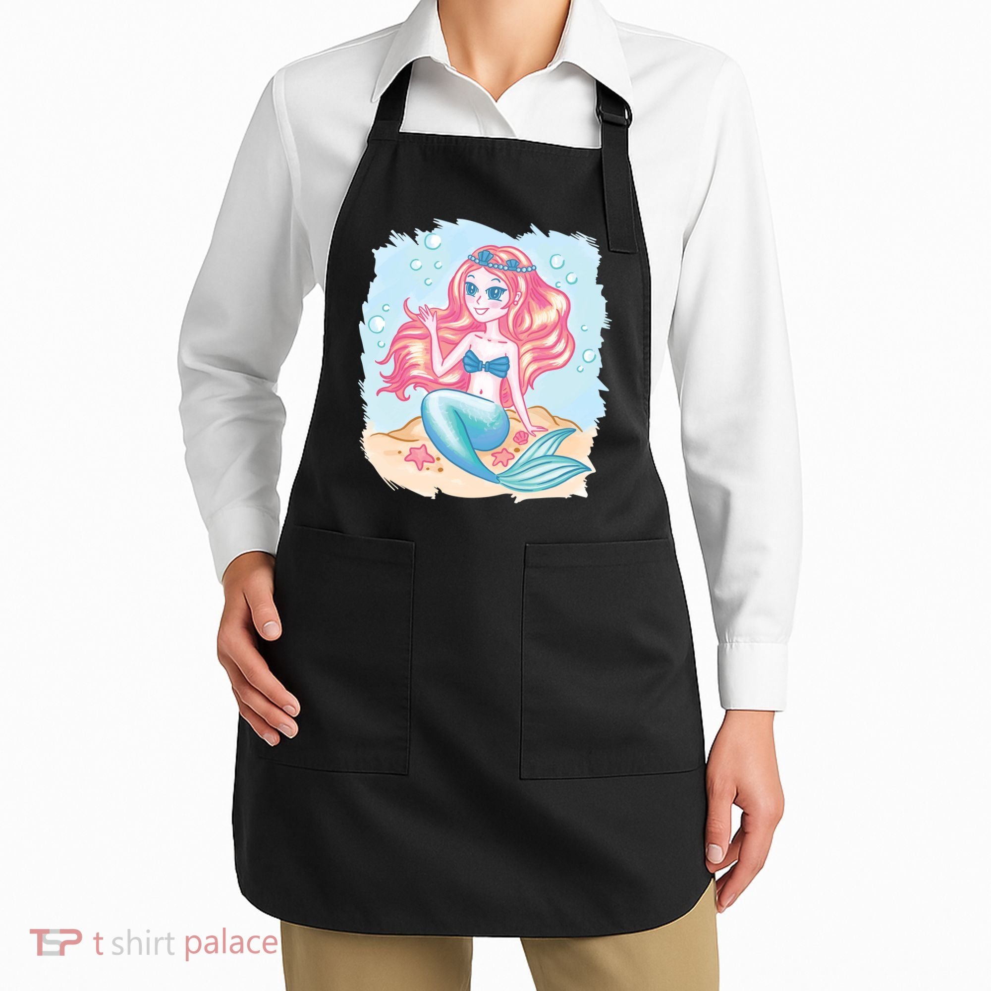 Cute Girl Mermaid Apron