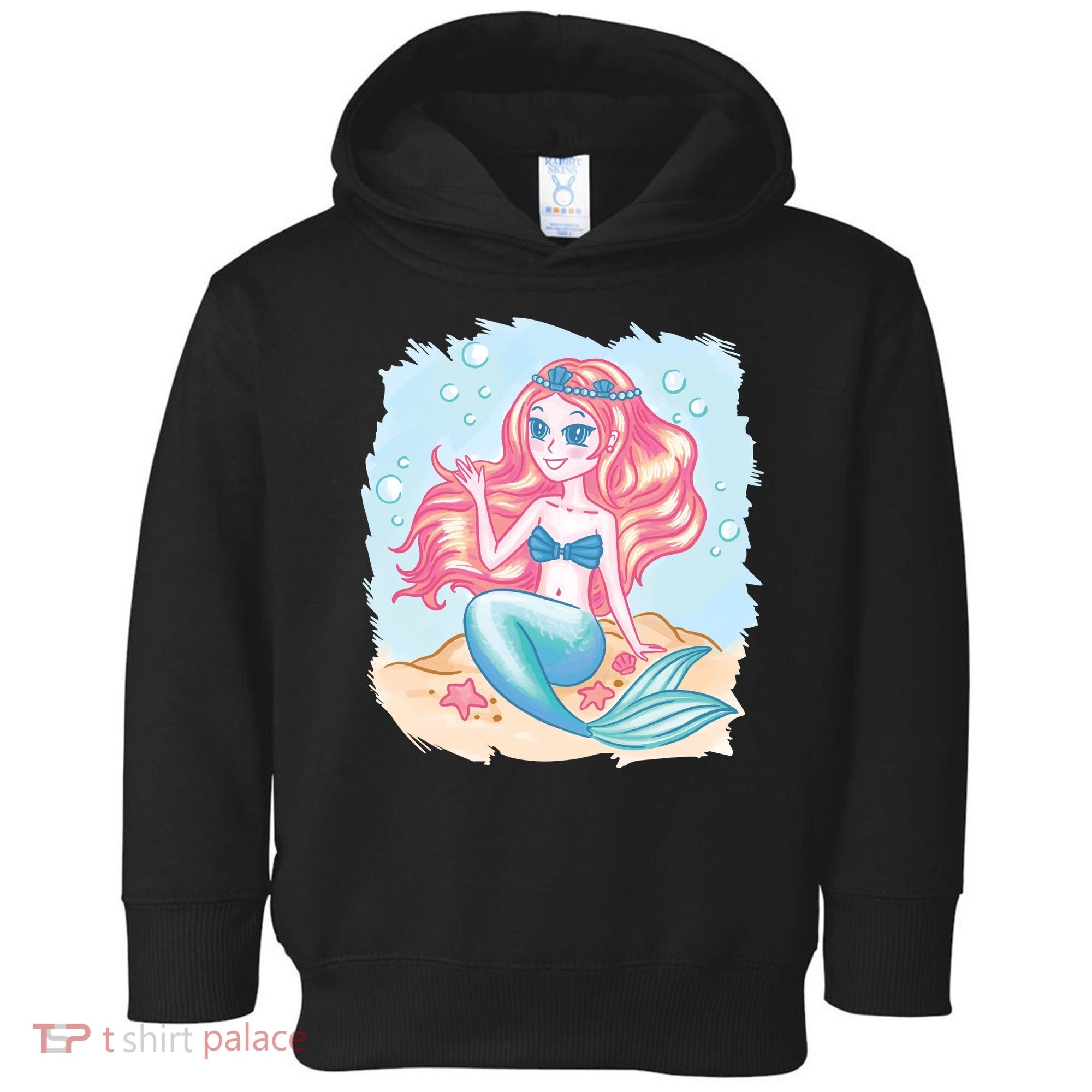 Cute Girl Mermaid Toddler Hoodie
