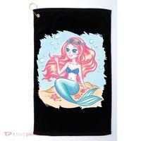 Cute Girl Mermaid Golf Towel thumb 0