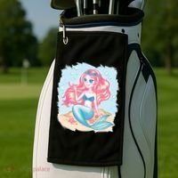 Cute Girl Mermaid Golf Towel thumb 2