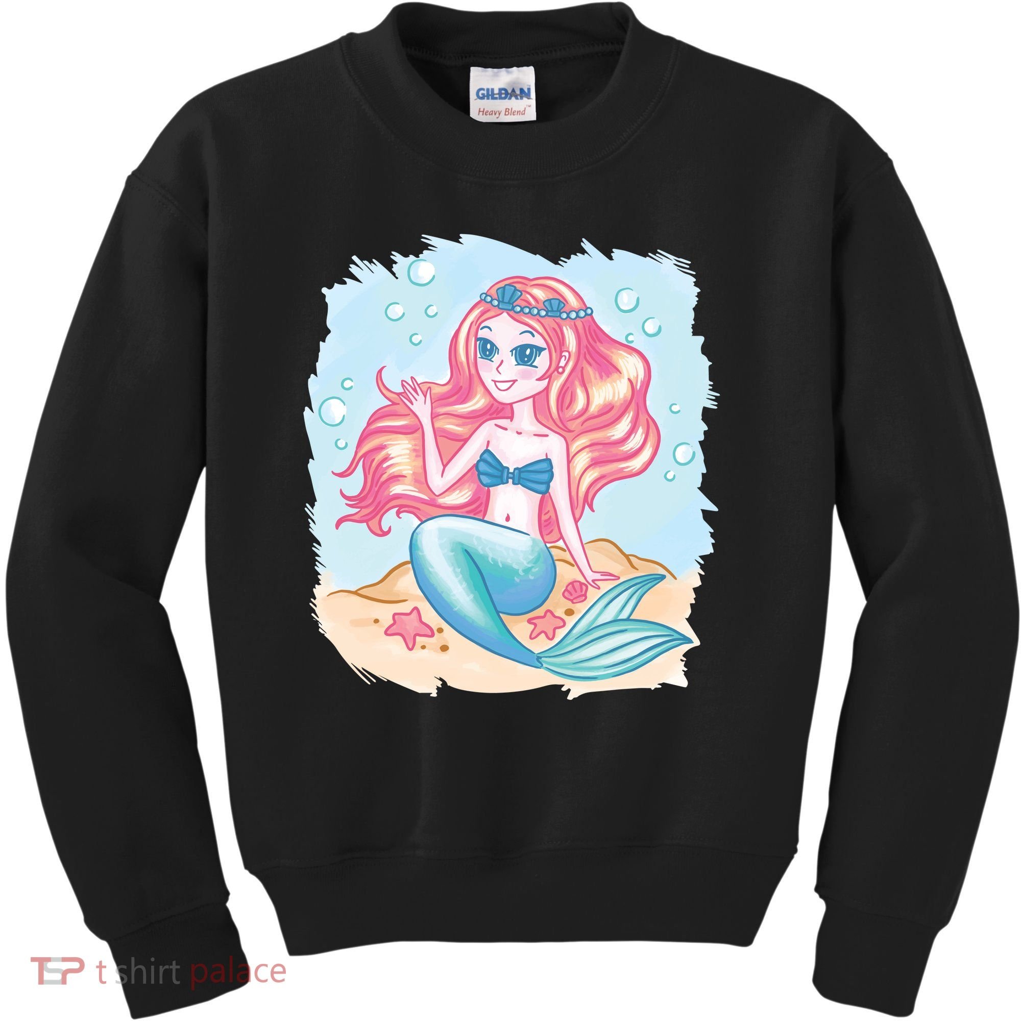 Cute Girl Mermaid Kids Sweatshirt