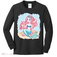 Cute Girl Mermaid Kids Long Sleeve Shirt thumb 0
