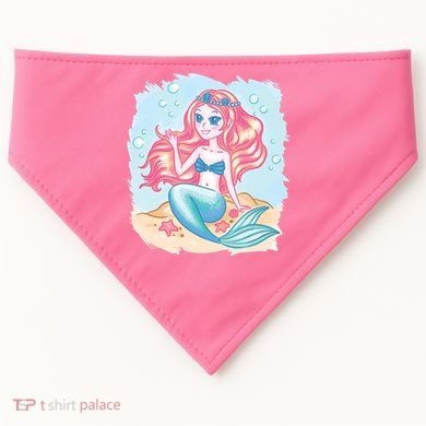Cute Girl Mermaid USA-Made Doggie Bandana