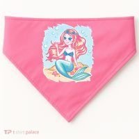 Cute Girl Mermaid USA-Made Doggie Bandana thumb 0