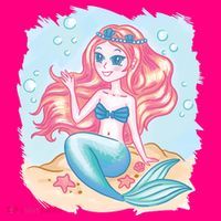 Cute Girl Mermaid Coaster thumb 2