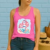 Cute Girl Mermaid Women's Tank Top thumb 2