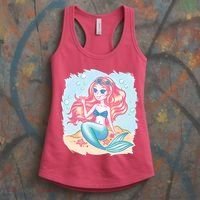 Cute Girl Mermaid Women's Tank Top thumb 3