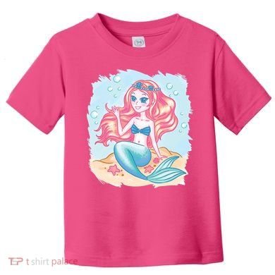 Cute Girl Mermaid Toddler T-Shirt
