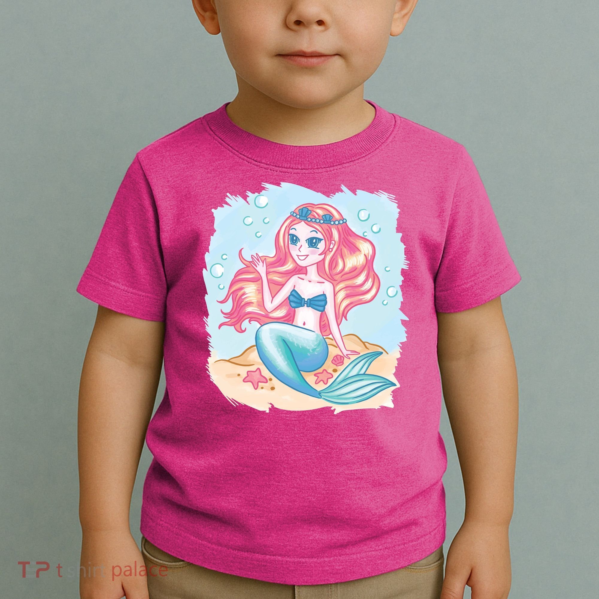Cute Girl Mermaid Toddler T-Shirt