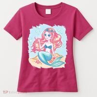 Cute Girl Mermaid Women's T-Shirt thumb 0