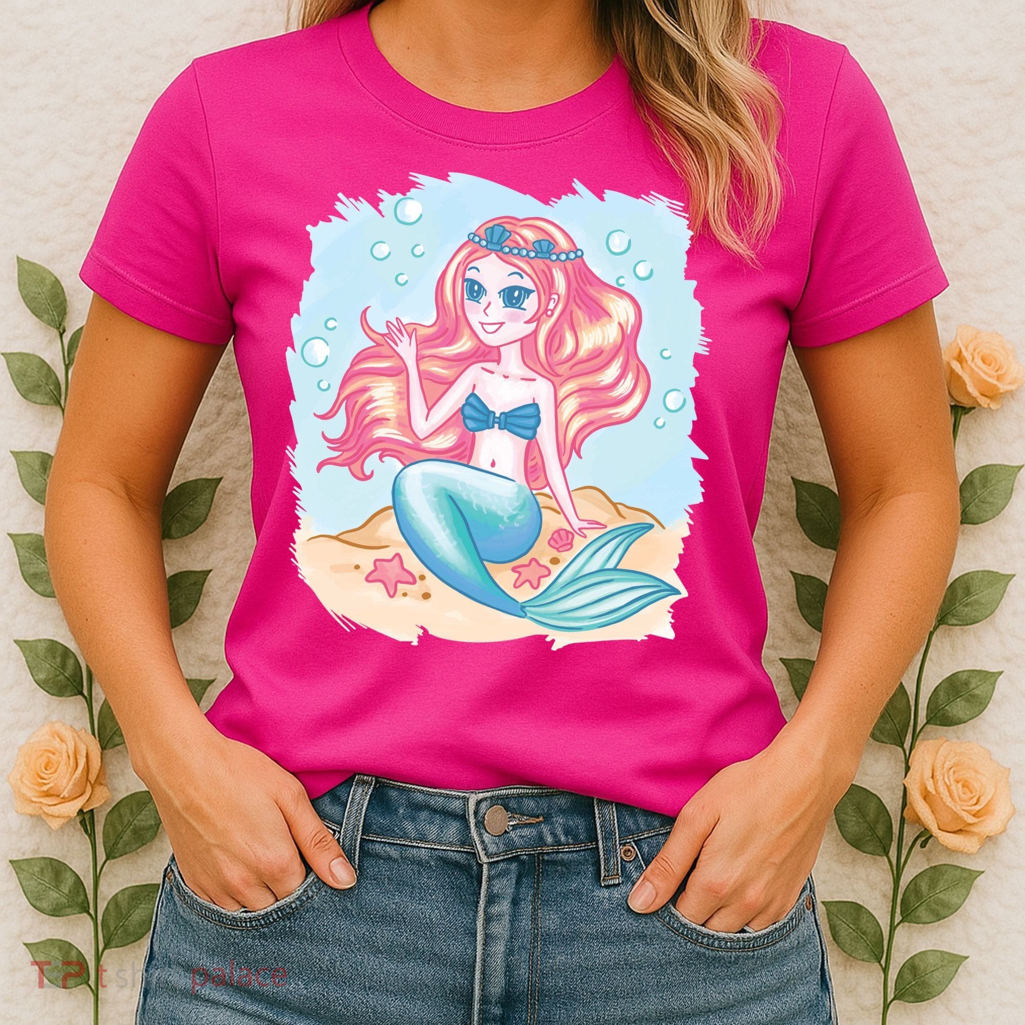 Cute Girl Mermaid Women's T-Shirt