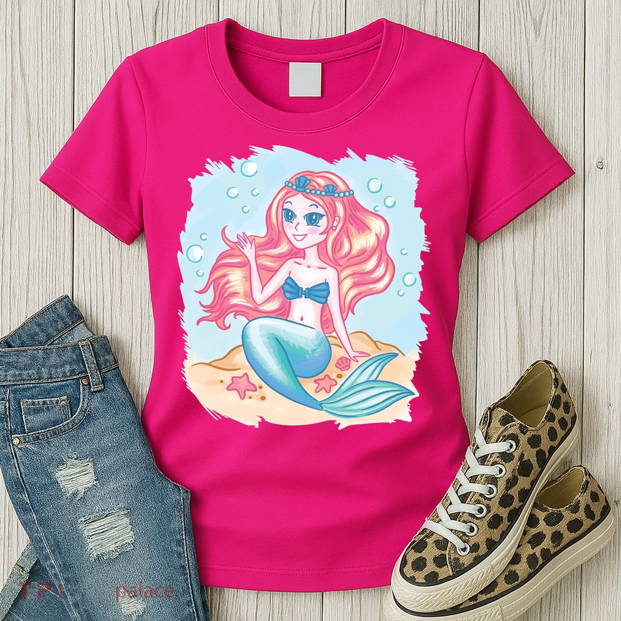 Cute Girl Mermaid Women's T-Shirt