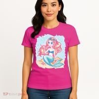 Cute Girl Mermaid Women's T-Shirt thumb 4